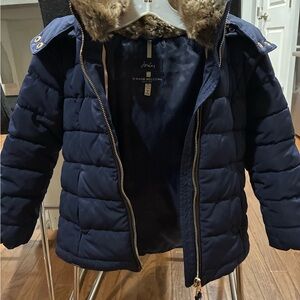 Joules girls navy 6y coat